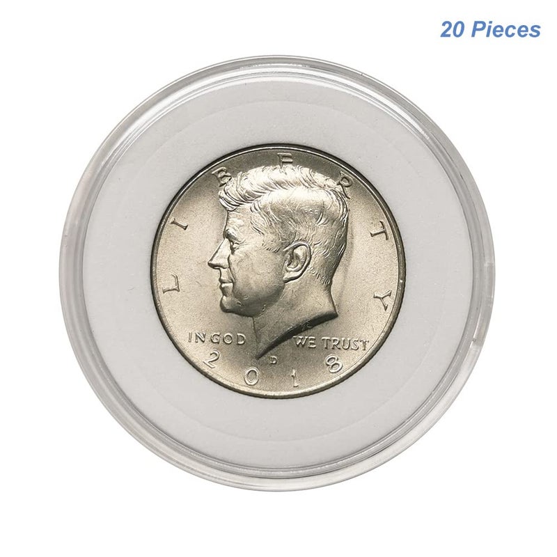 Befantasway 20pcs Clear Plastic Coin Capsules, Coin Collection Case of 5 Size with Adjustable Gasket for Coin Collection American Silver Eagle Liberty Coin &JFK Half Dollar & Bitcoin (18/23/28/33/38mm)-20pcs - Image 3